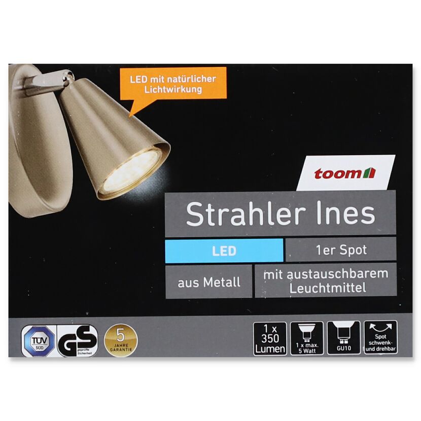 LED-Strahler Ines von toom, 1-flammig, aus Metall