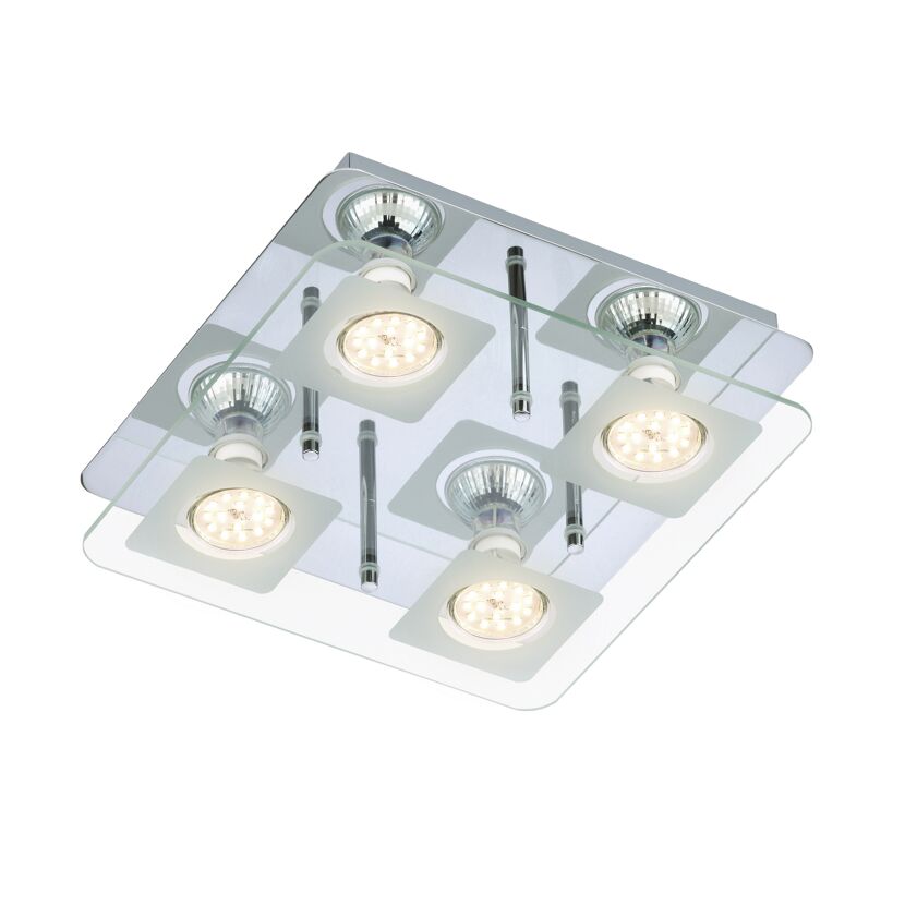 LED-Deckenleuchte Cosima mit vier Strahlern
