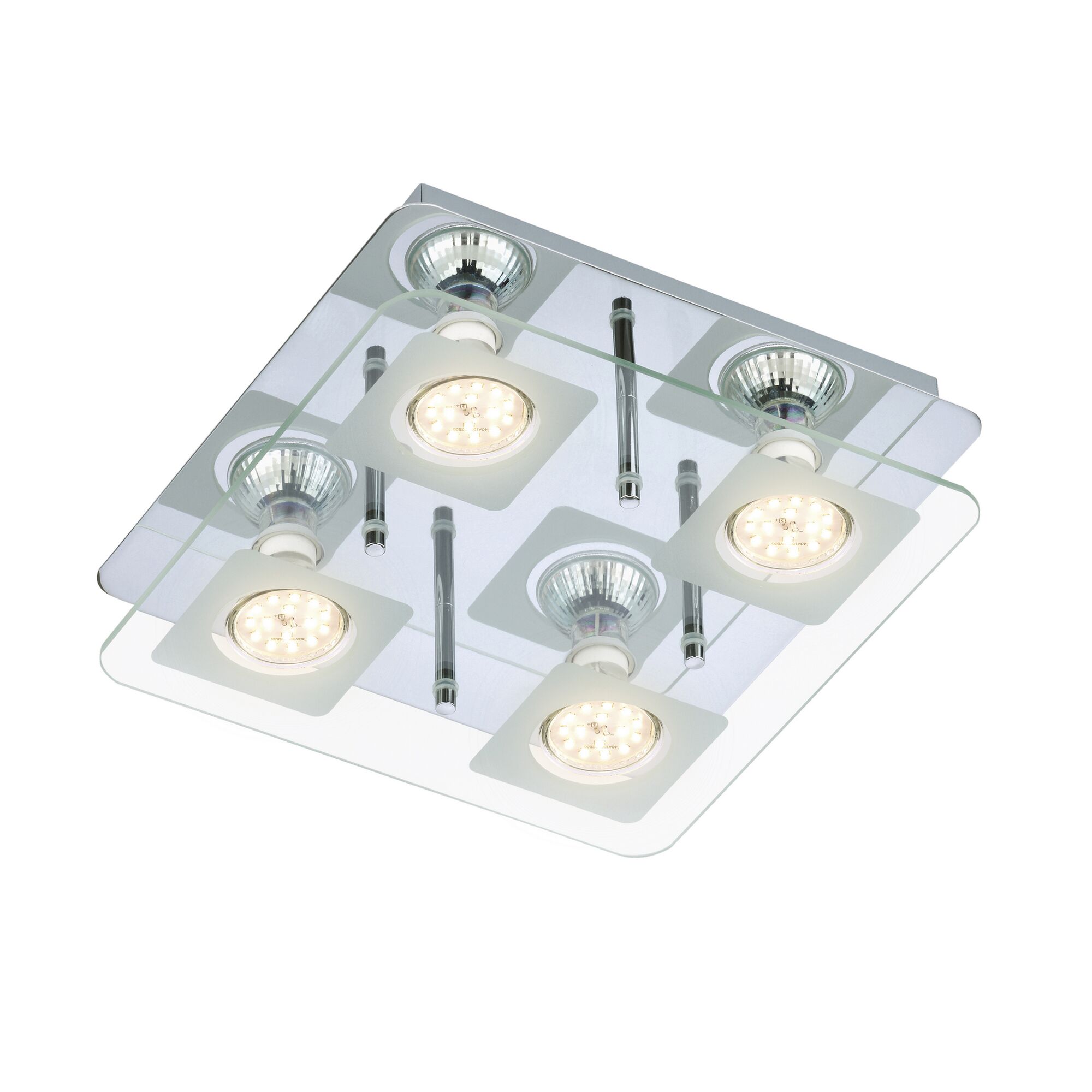 LED-Deckenleuchte Cosima mit vier Strahlern