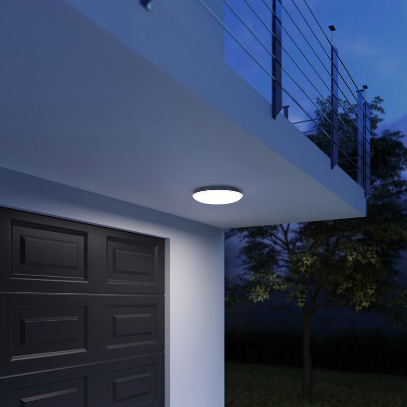LED-Deckenleuchte 'DL Vario Quattro S' mit Bewegungsmelder weiß Ø 31 cm
