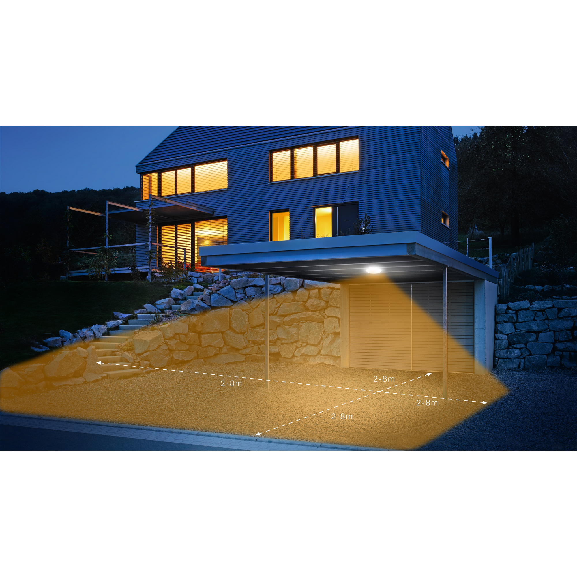 LED-Deckenleuchte 'DL Vario Quattro S' mit Bewegungsmelder weiß Ø 31 cm + product picture