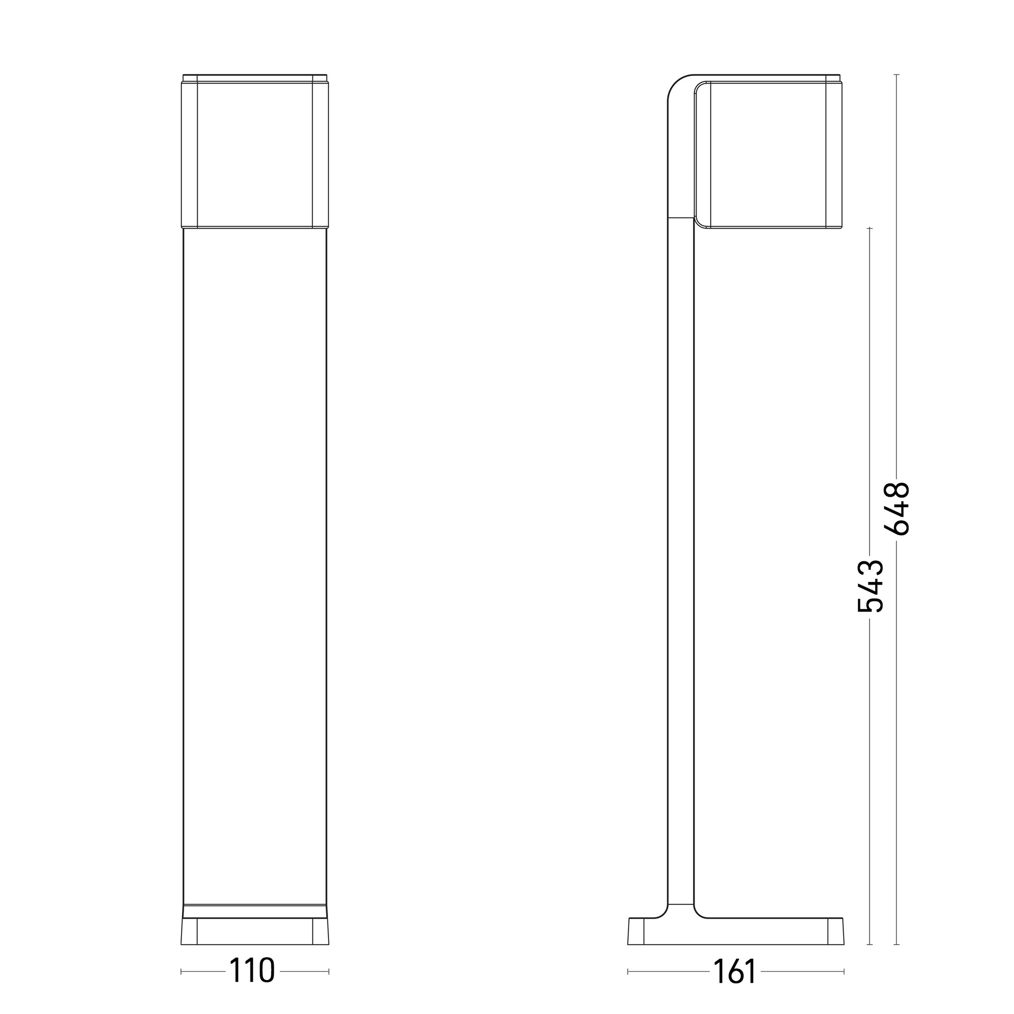 LED-Wegeleuchte 'GL 80 SC' mit Bewegungsmelder anthrazit 9,1 W 11 x 63,3 cm + product picture