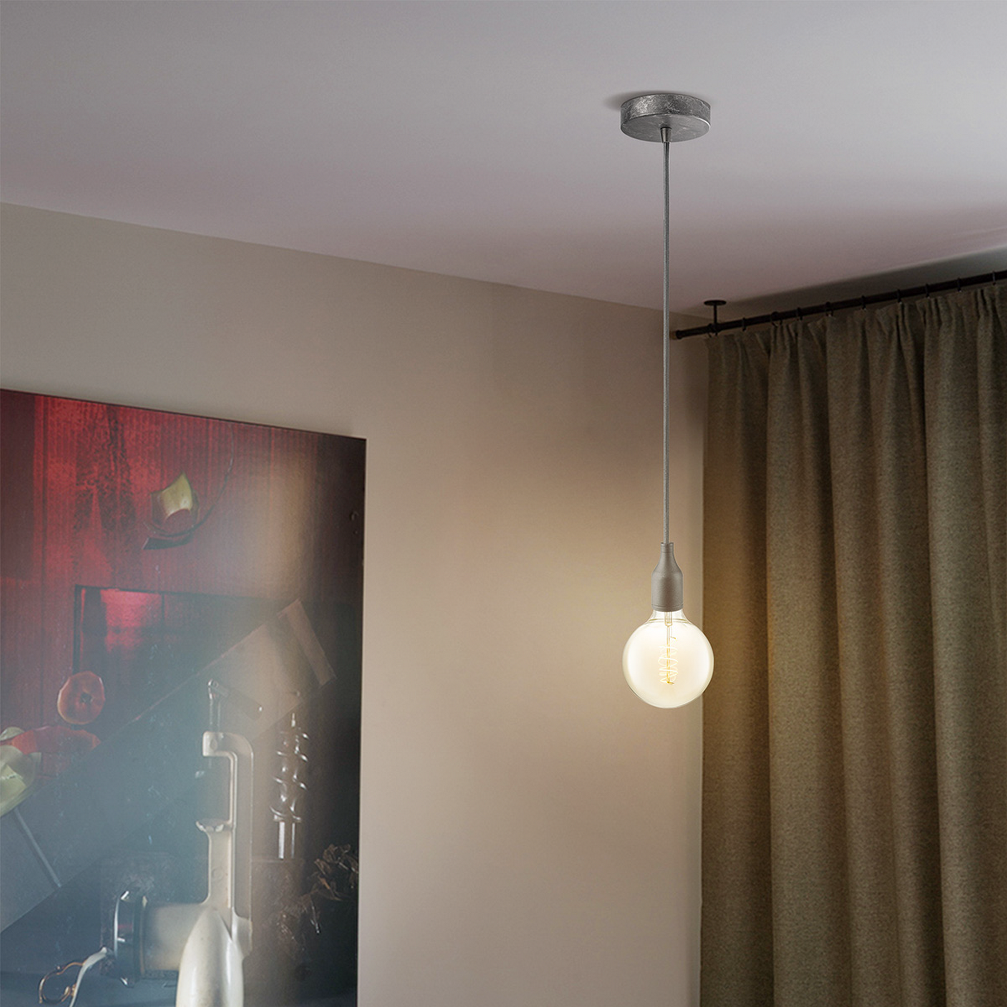 Baldachin 'Home Sweet Home' Metall 1 Licht anthrazit + product picture