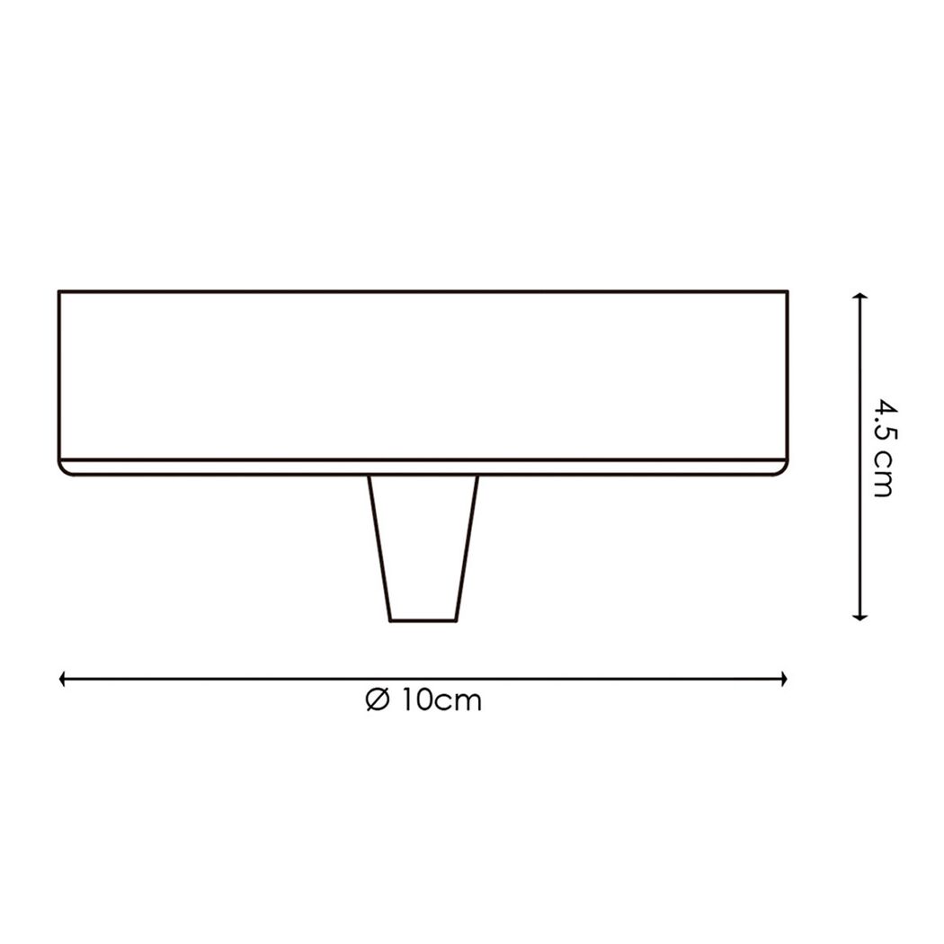 Leuchtenbaldachin dunkelgrau Metall Ø 11 x 4,5 cm