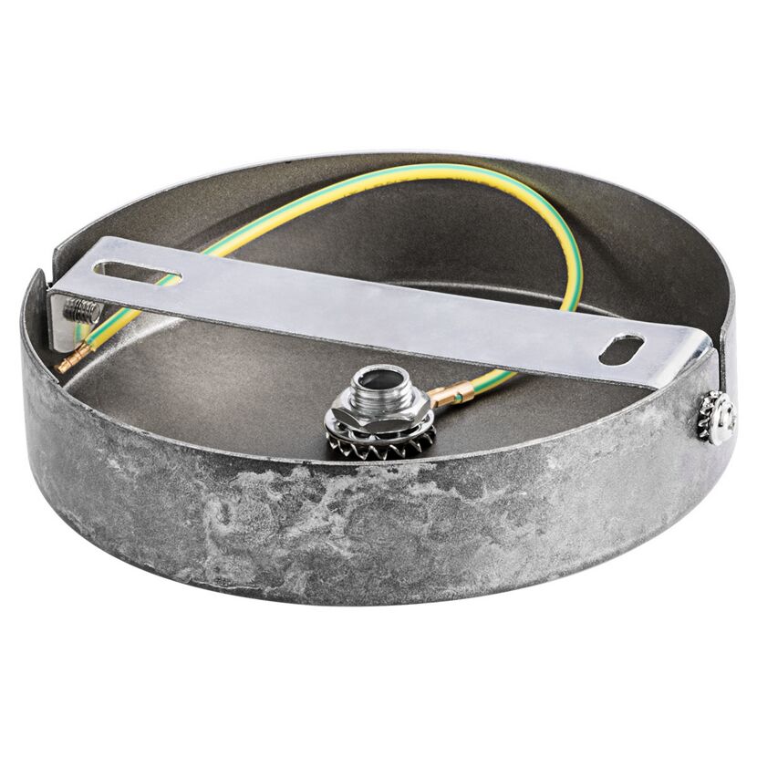 Leuchtenbaldachin dunkelgrau Metall Ø 11 x 4,5 cm