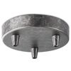 Leuchtenbaldachin dunkelgrau Metall Ø 12 x 4,5 cm