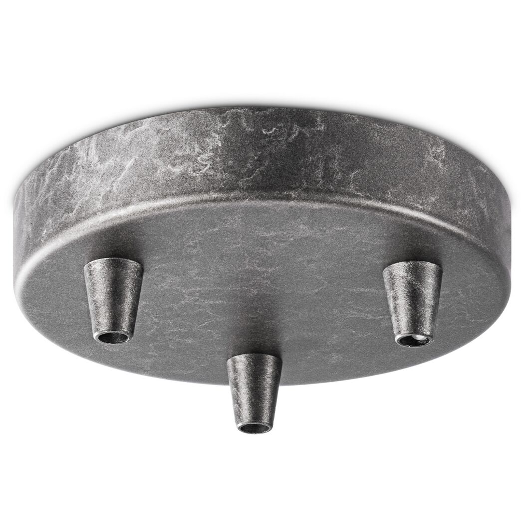Leuchtenbaldachin dunkelgrau Metall Ø 12 x 4,5 cm