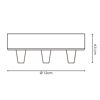 Leuchtenbaldachin dunkelgrau Metall Ø 12 x 4,5 cm