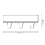 Baldachin 'Home Sweet Home' Metall 3 Lichter rostfarben