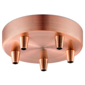 Baldachin 'Home Sweet Home' Metall 5 Lichter kupferfarben
