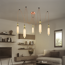 Baldachin 'Home Sweet Home' Metall 5 Lichter kupferfarben