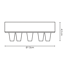 Baldachin 'Home Sweet Home' Metall 5 Lichter rostfarben