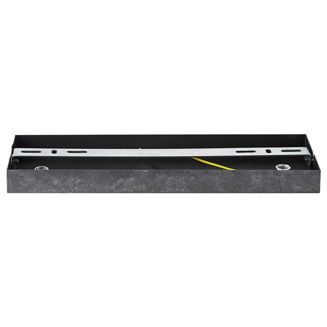 Leuchtenbaldachin dunkelgrau Metall 30 x 9,5 x 4,5 cm