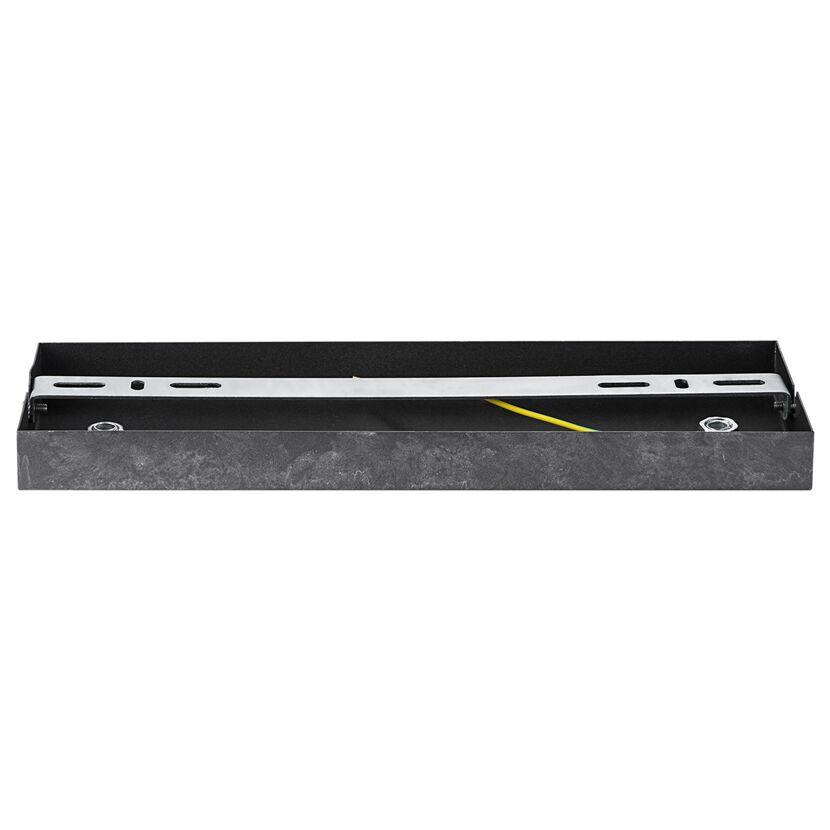 Leuchtenbaldachin dunkelgrau Metall 30 x 9,5 x 4,5 cm