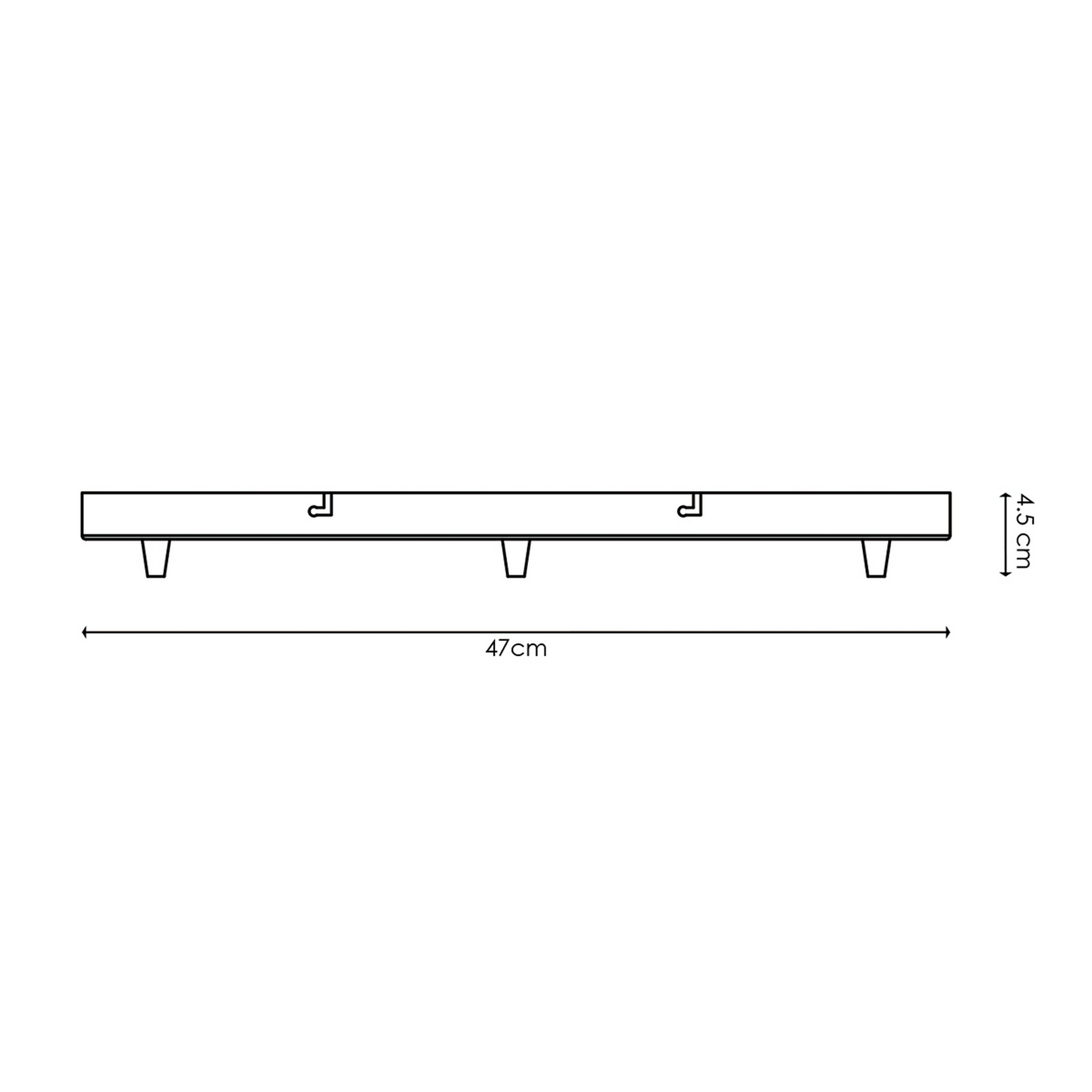 Baldachin 'Home Sweet Home' XXL-Balken Metall 3 Lichter weiß + product picture