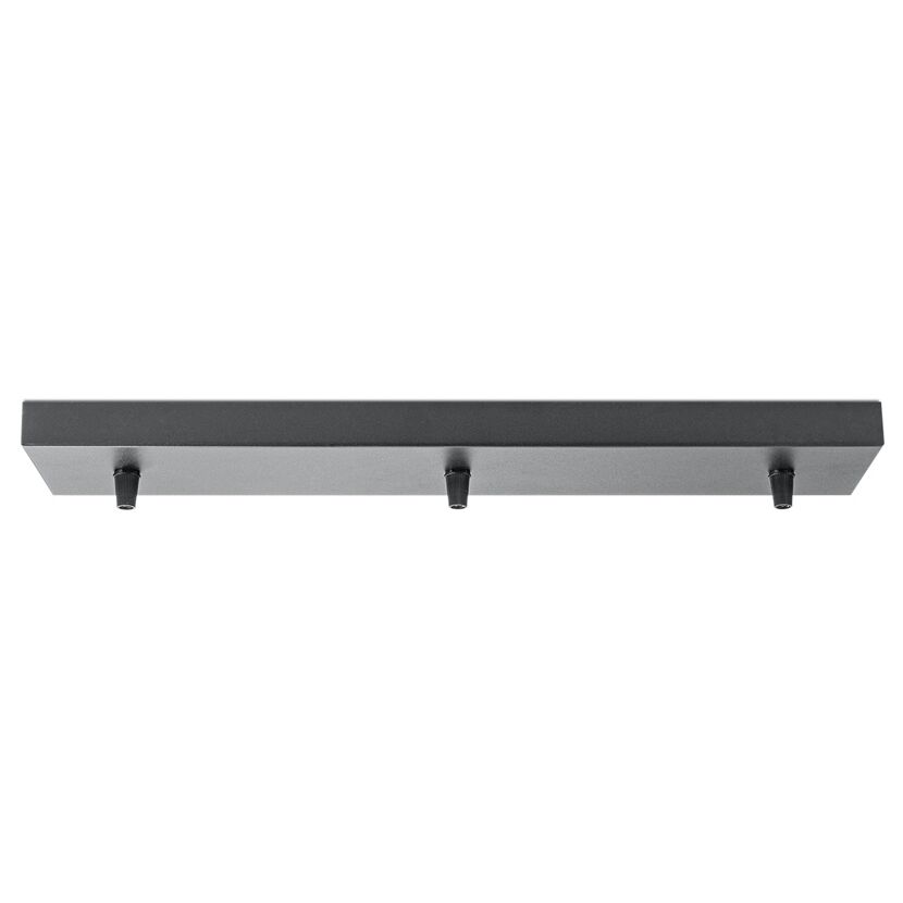 Leuchtenbaldachin schwarz Metall 47 x 9,5 x 4,5 cm