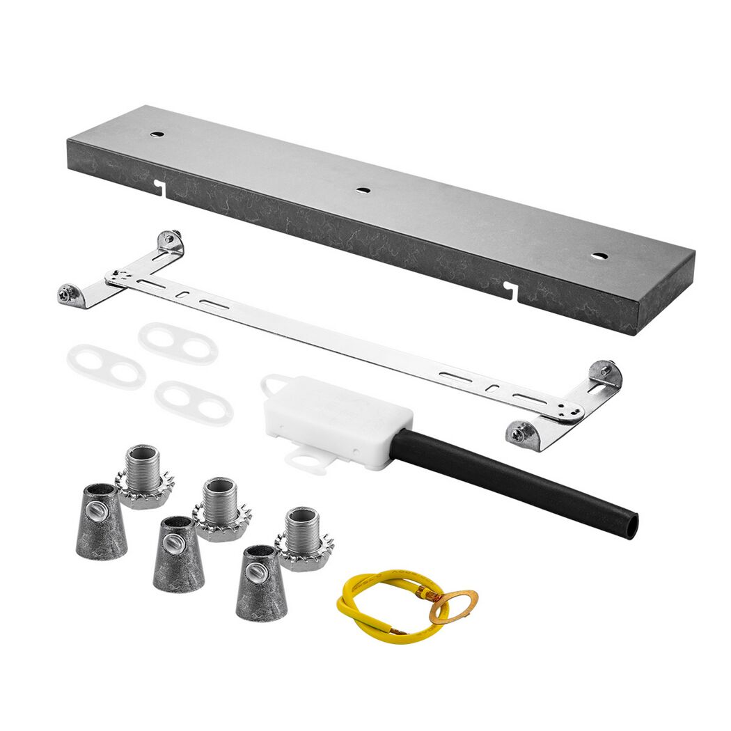 Einzelteile eines gun metal Baldachins