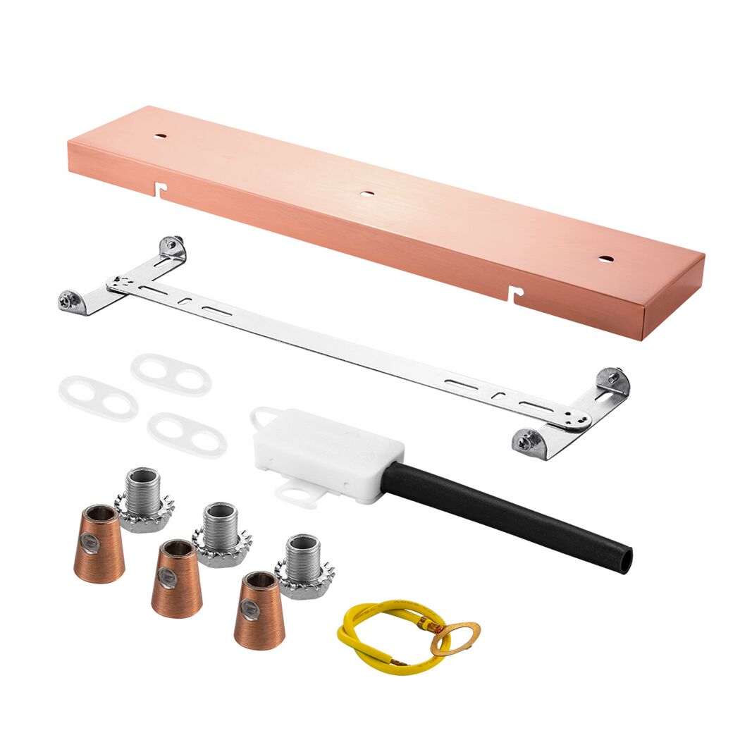 Kupferfarbener Baldachin mit Montagematerial