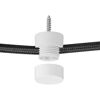 Weiße Wandklemme für Kabel