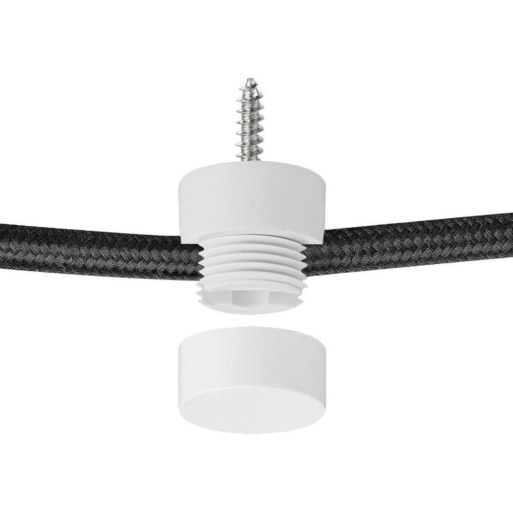 Weiße Wandklemme für Kabel