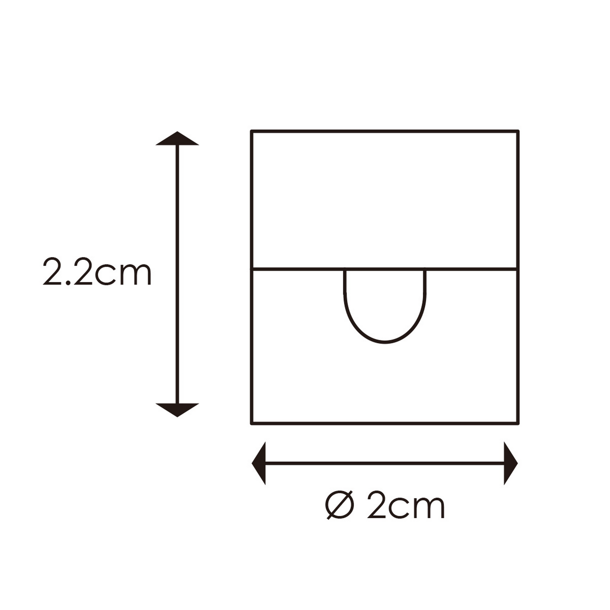 Kabelhalter 'Dot' 2 x 2 x 2,2 cm schwarz + product picture