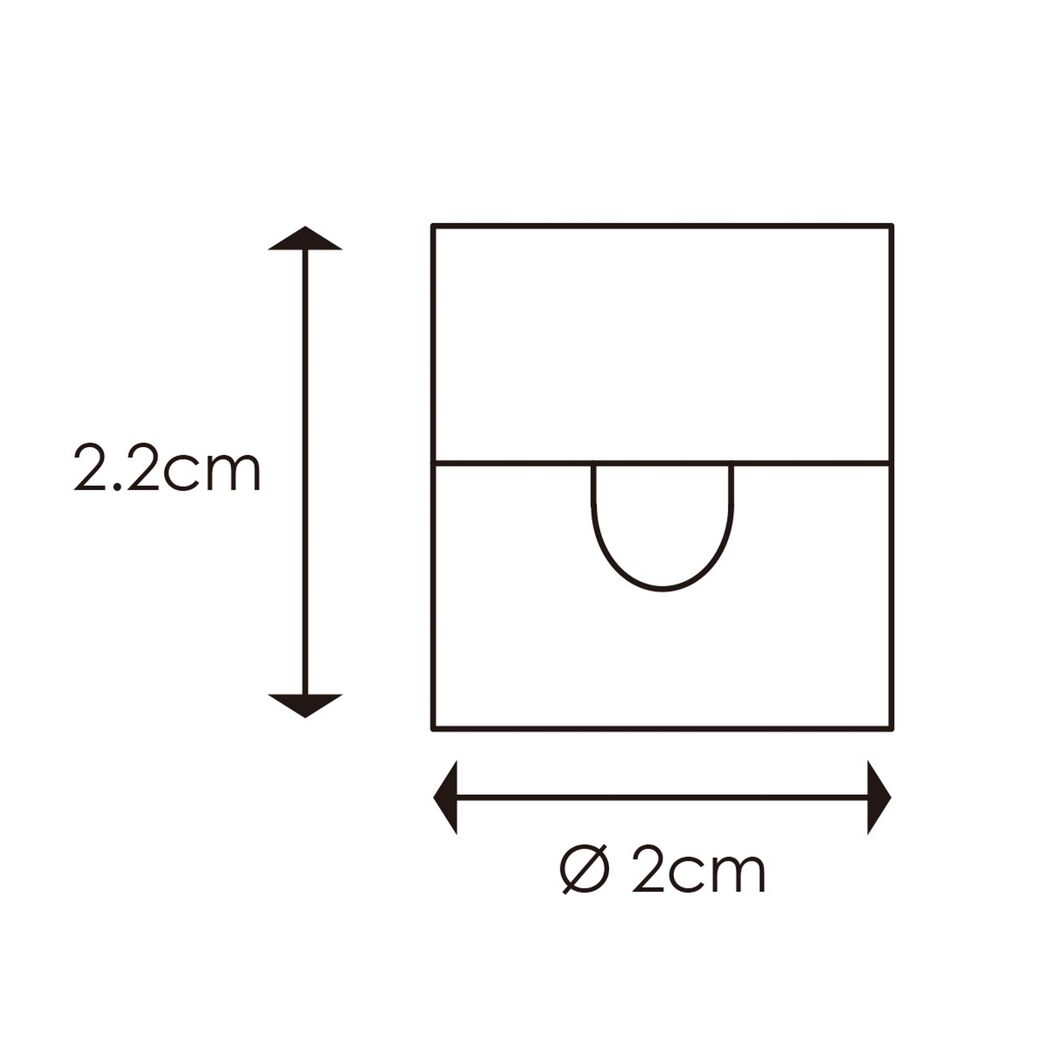 Kabelhalter 'Dot' 2 x 2 x 2,2 cm schwarz