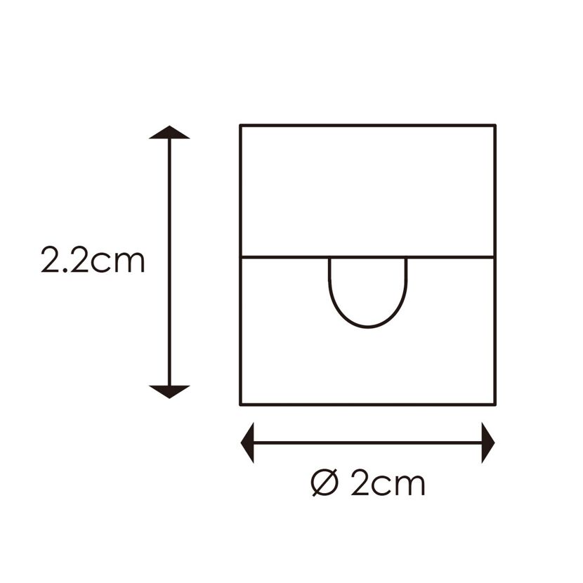 Wandklemme mit Maßen