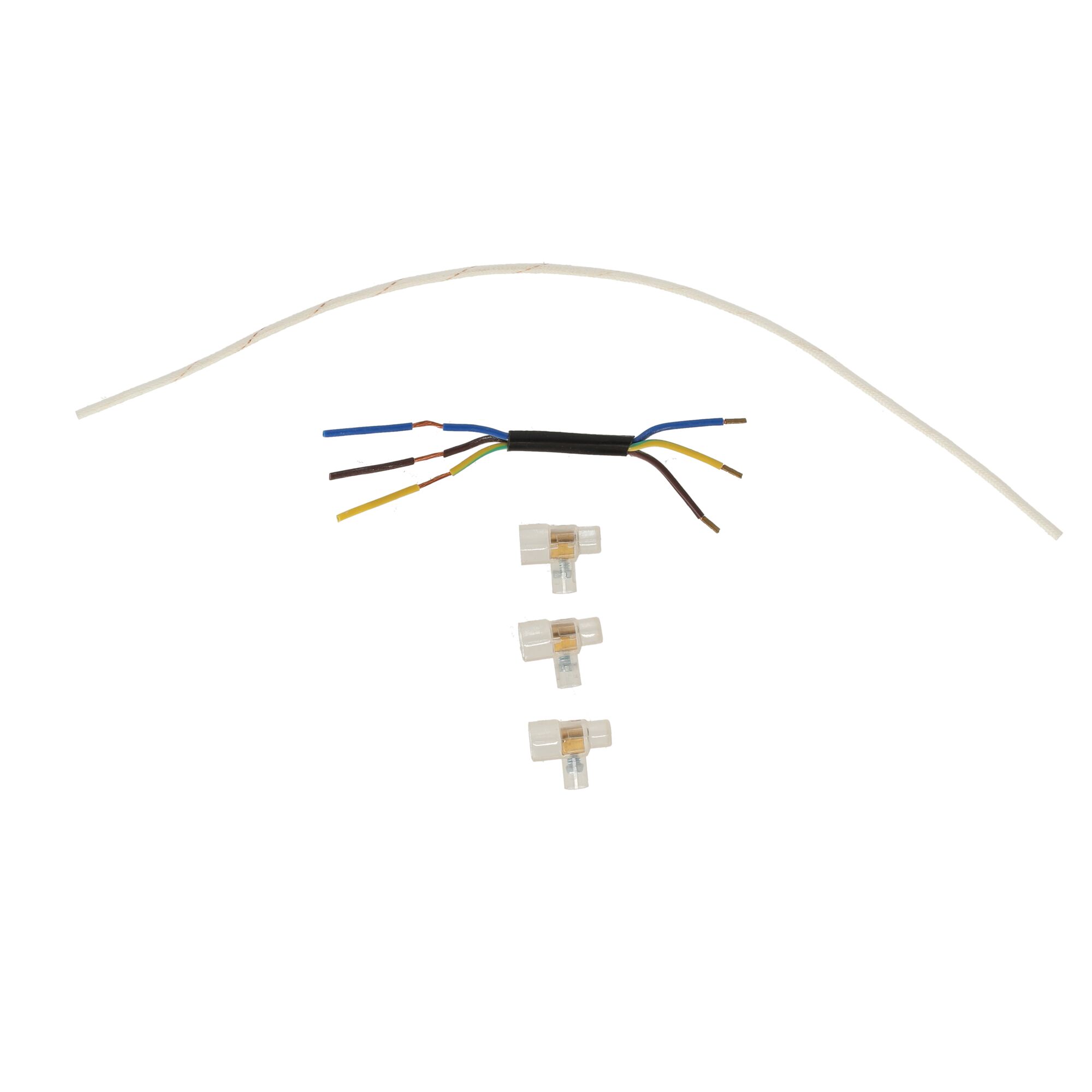 Installationskabel für Baldachin, Lüsterklemme und Zugentlastung