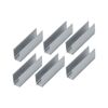 Sechs graue Aluminiumprofile für LED-Strips