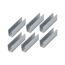 Sechs graue Aluminiumprofile für LED-Strips