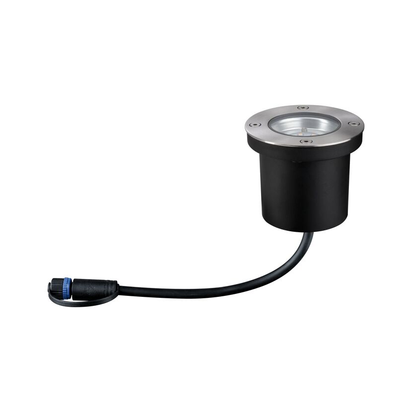 Bodeneinbauleuchte 'Plug & Shine Floor' Ø 9,8 cm silbern