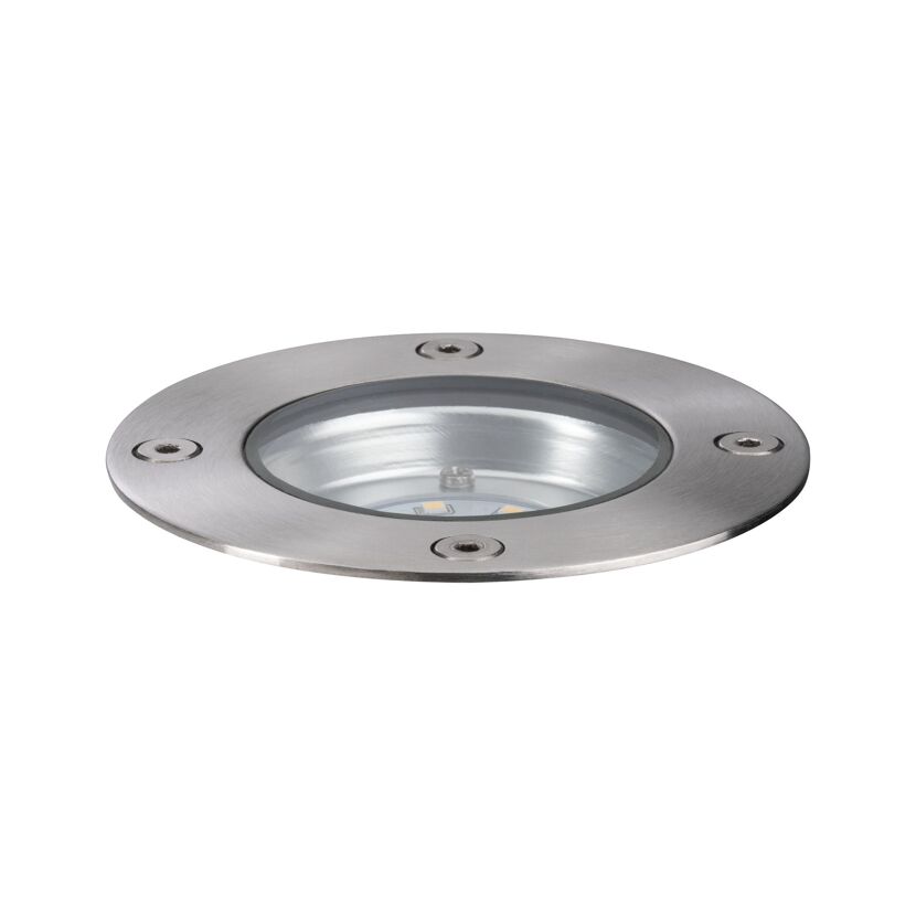 Bodeneinbauleuchte 'Plug & Shine Floor' Ø 9,8 cm silbern