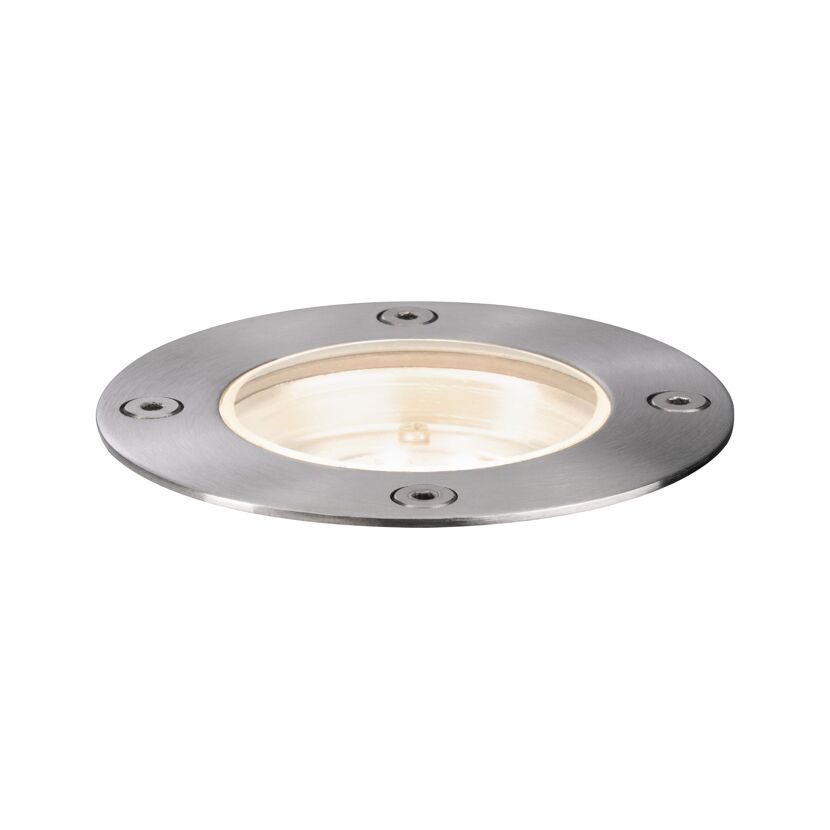 Bodeneinbauleuchte 'Plug & Shine Floor' Ø 9,8 cm silbern