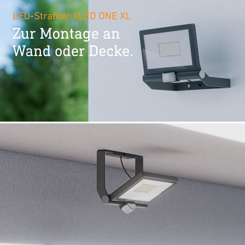 LED-Wandstrahler 'XLED ONE XL S' mit Bewegungsmelder anthrazit 25,9 x 21,5 cm 42,6 W
