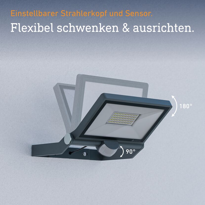 LED-Wandstrahler 'XLED ONE XL S' mit Bewegungsmelder anthrazit 25,9 x 21,5 cm 42,6 W
