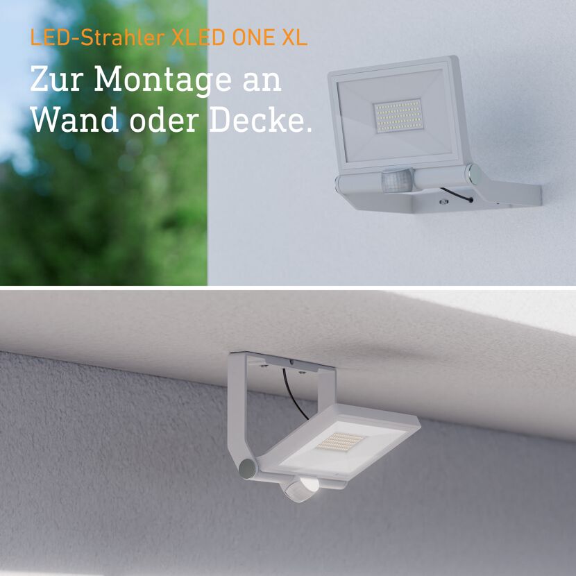 LED-Wandstrahler 'XLED ONE XL S' mit Bewegungsmelder weiß 25,9 x 21,5 cm 42,6 W