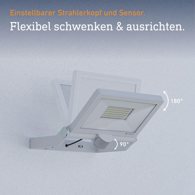 LED-Wandstrahler 'XLED ONE XL S' mit Bewegungsmelder weiß 25,9 x 21,5 cm 42,6 W