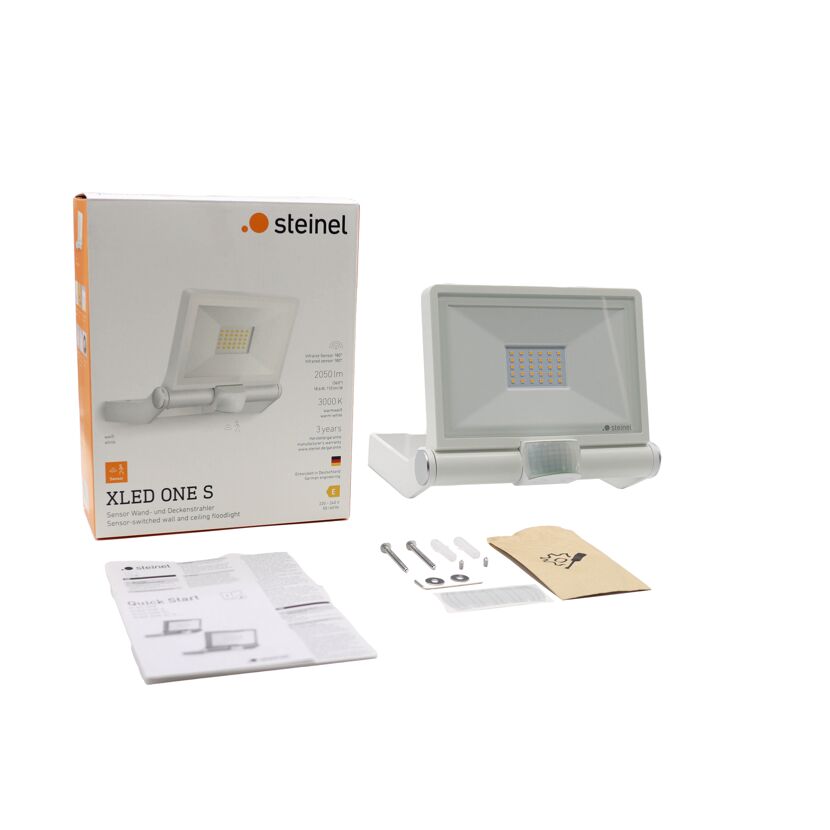 LED-Wandstrahler 'XLED ONE S' mit Bewegungsmelder weiß 22,9 x 19,5 cm 18,6 W