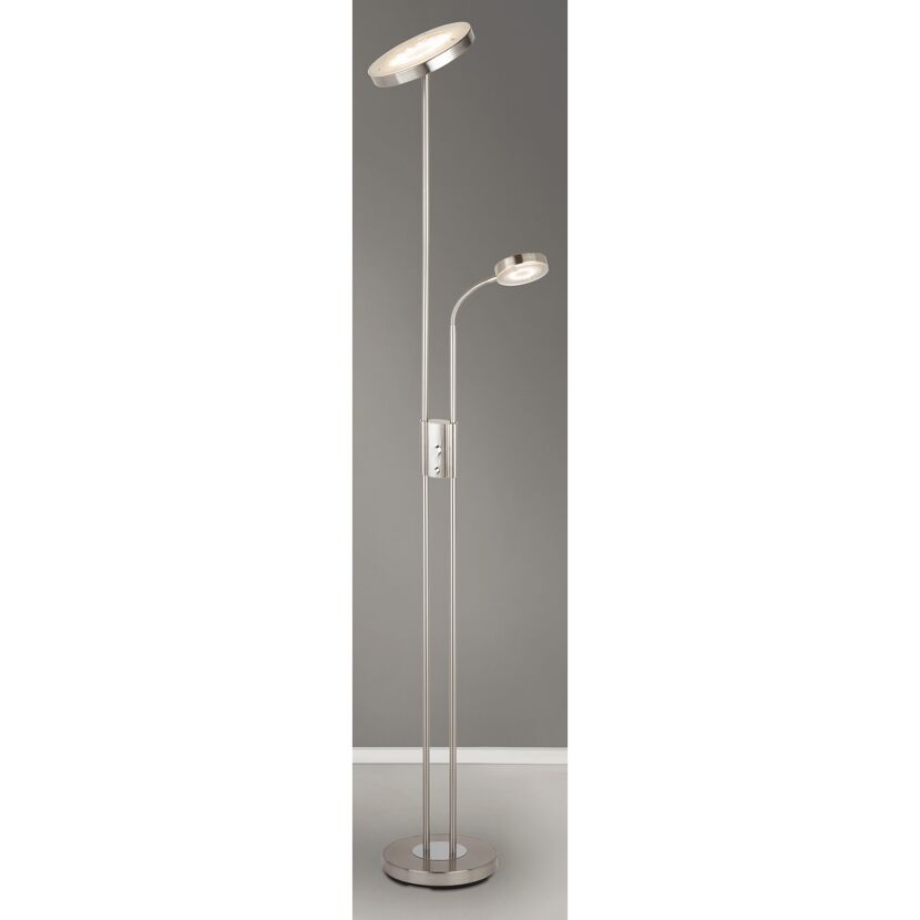LED Stehleuchte Mother&Son mit zwei runden Lampenschirmen