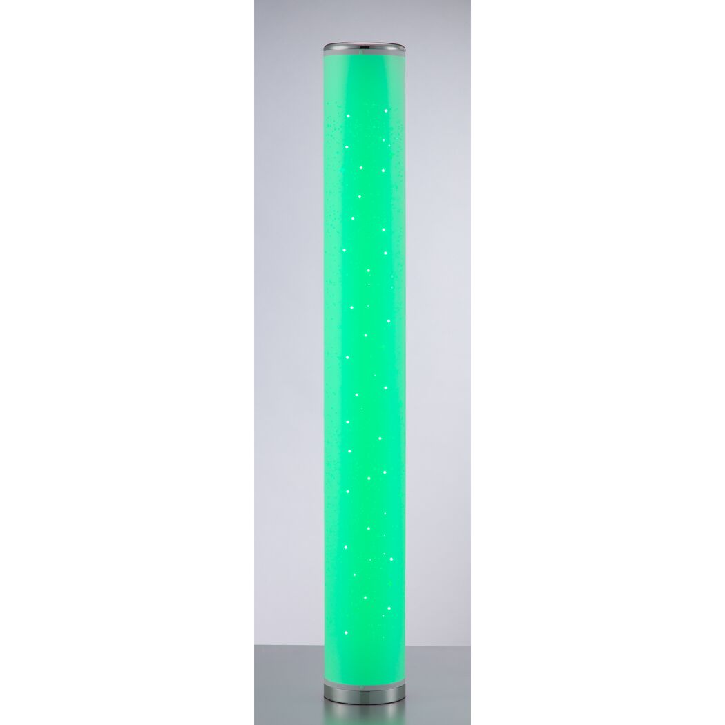 Grüne Stehleuchte mit Glitzerschirm