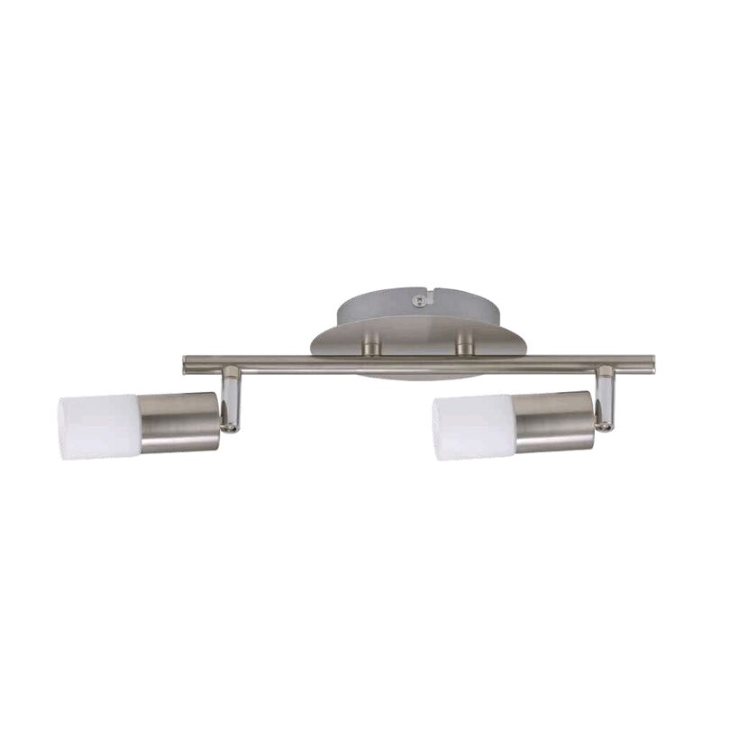 Zweiflammiger LED-Strahler Emma in Nickel matt