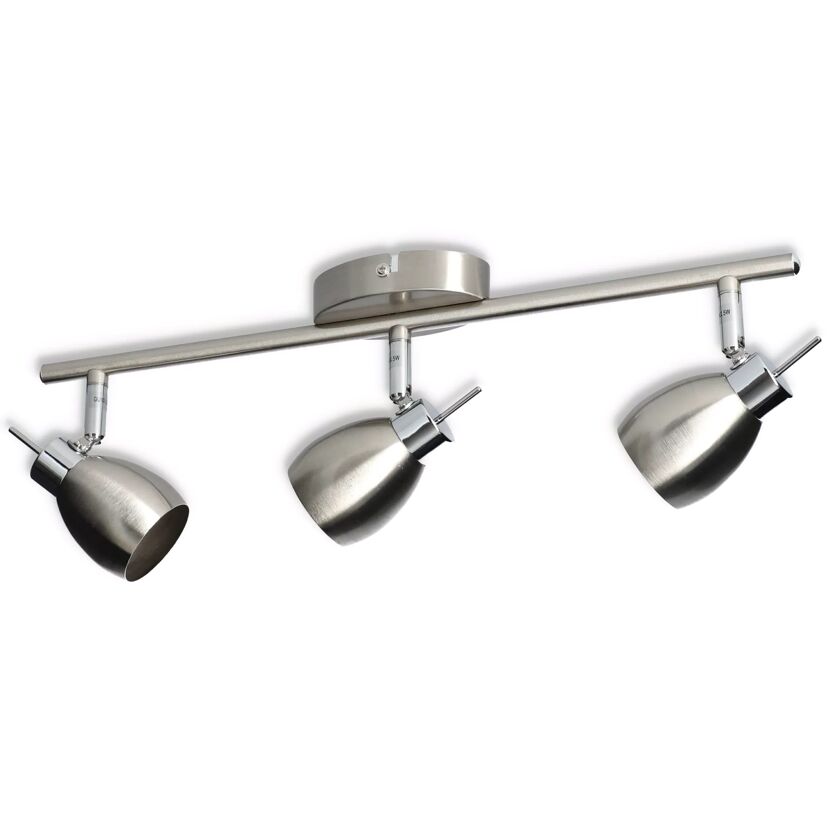 Dreiflammiger LED-Strahler Sonja in Nickel matt