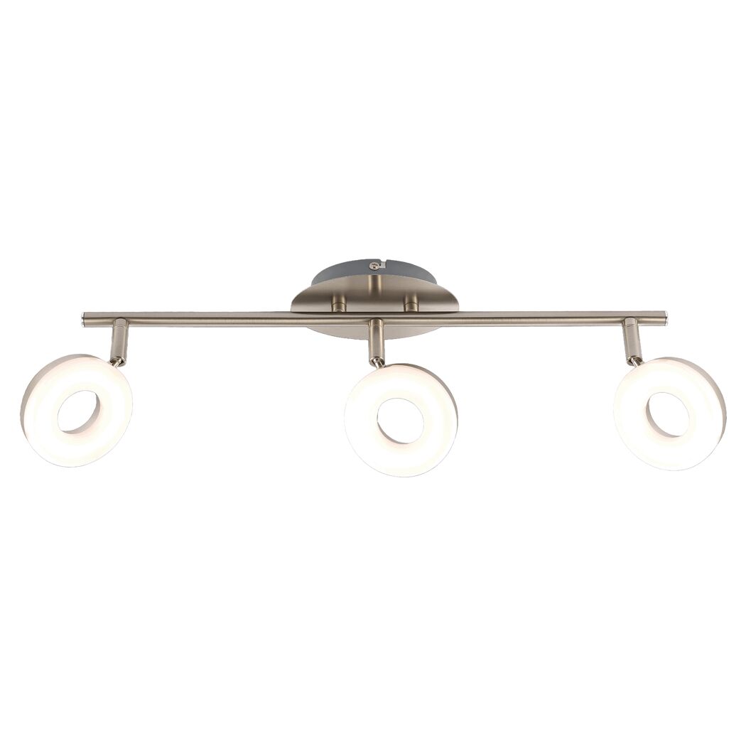 LED-Strahler Mira 3-flg. nickel-matt