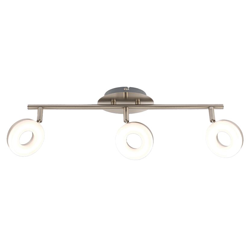 LED-Strahler Mira 3-flg. nickel-matt