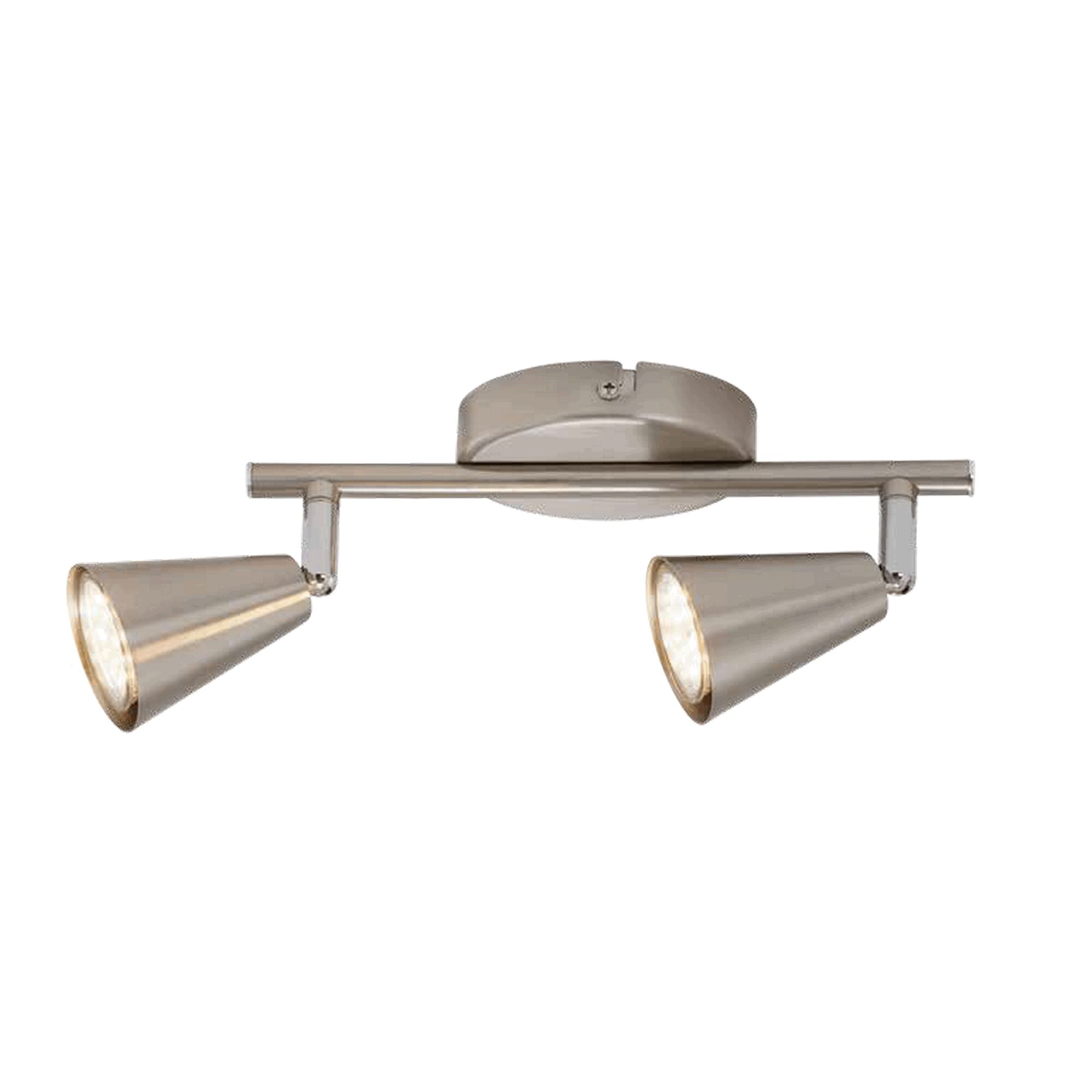 LED-Strahler Ines 2-flg. nickel-matt
