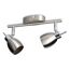 Zweiflammiger LED-Strahler Sonja, Metall, Nickel matt