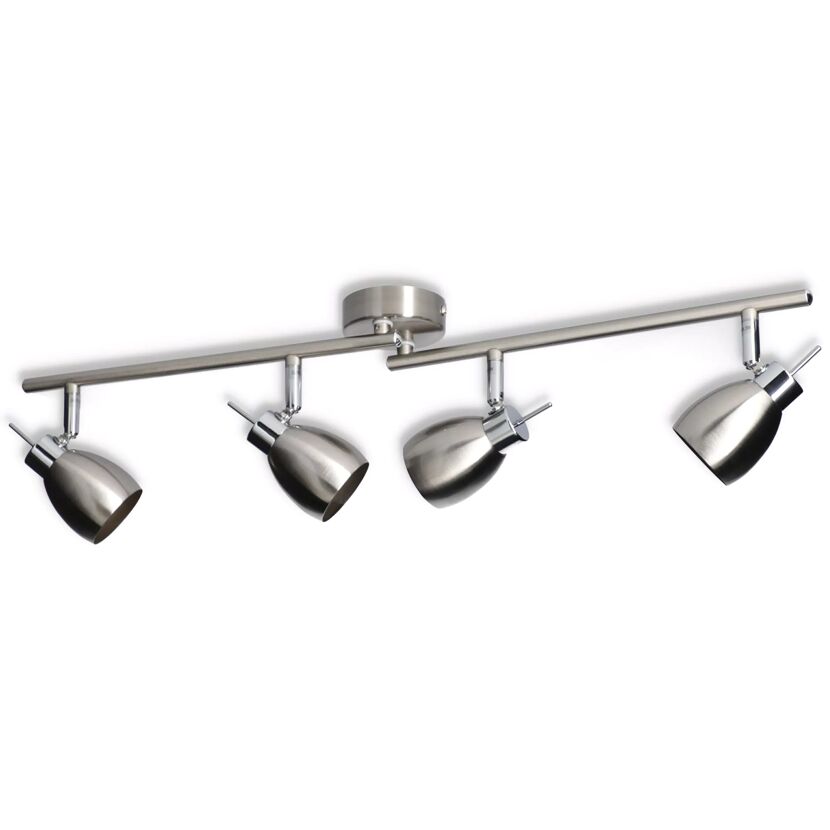 Vierflammiger LED-Strahler Sonja in Nickel matt