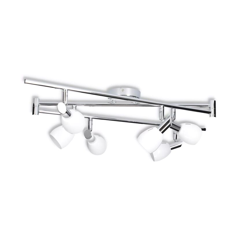 Sechsflammiger LED-Strahler Alice weiß-chrom