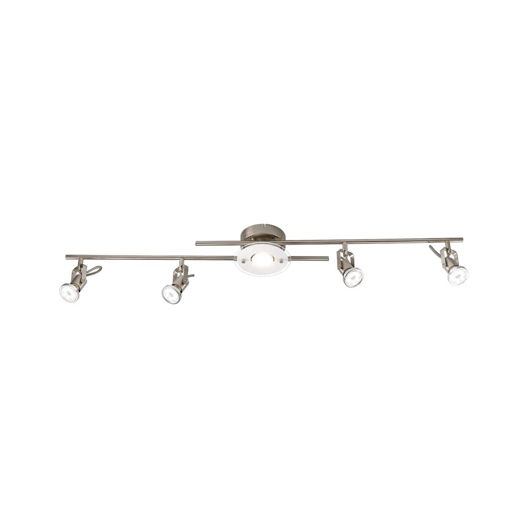 Fünfflammiger LED-Strahler Melina in Nickel matt