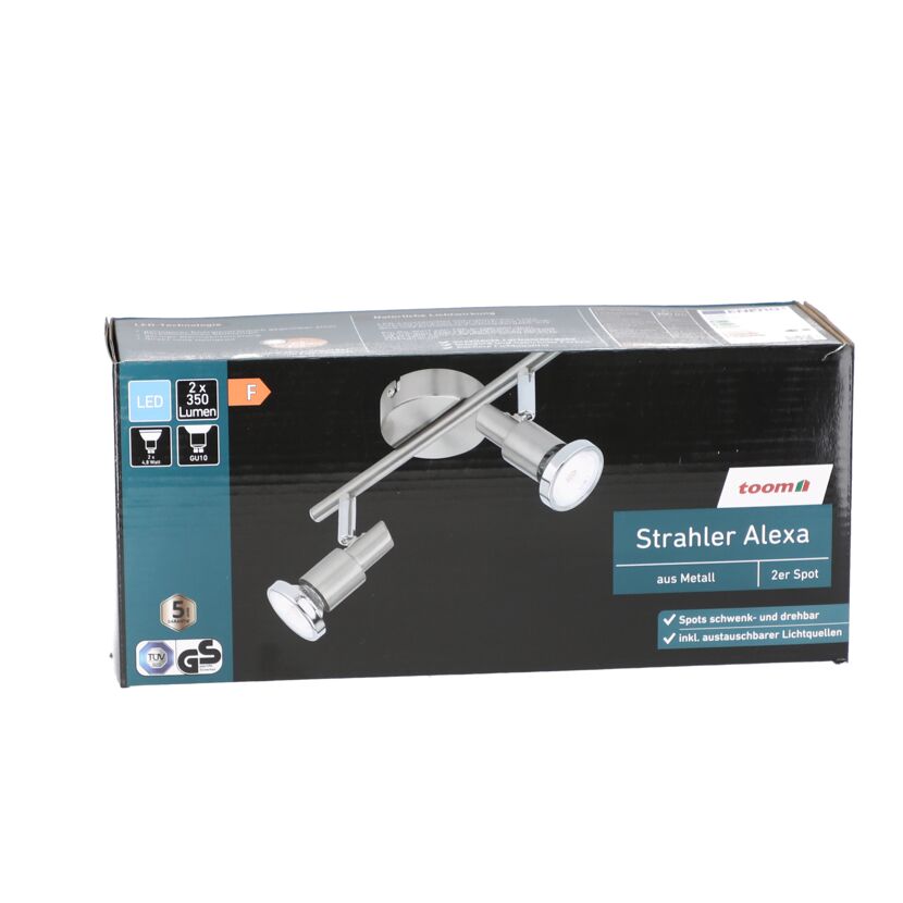 Verpackung des LED-Strahlers Alexa von toom